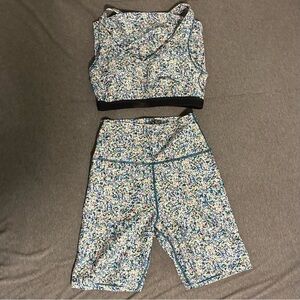 Floral Print women’s Activewear yoga Set